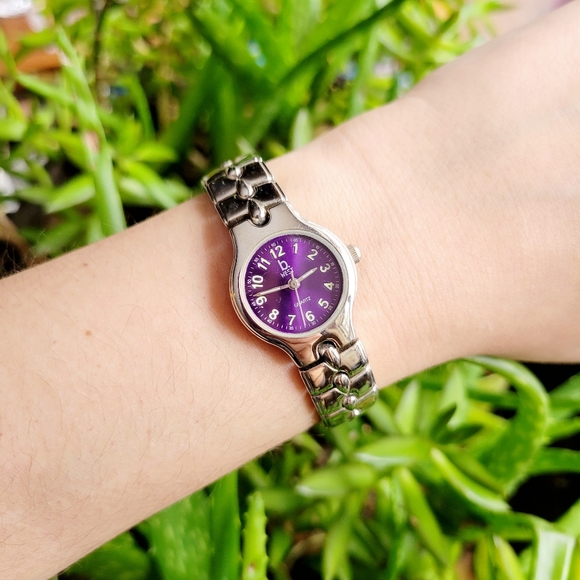 Classic B.West Silver & Purple/Blue Quartz Watch - Picture 4 of 9